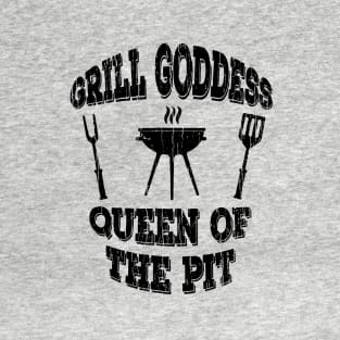 Grill Goddess Queen Of The Pit // Black T-Shirt